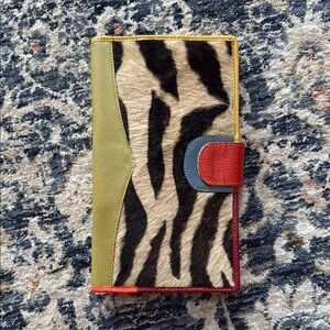 Folklore Couture Animal Print Leather Travel Wallet
